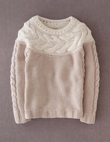 Handknit cable sweater